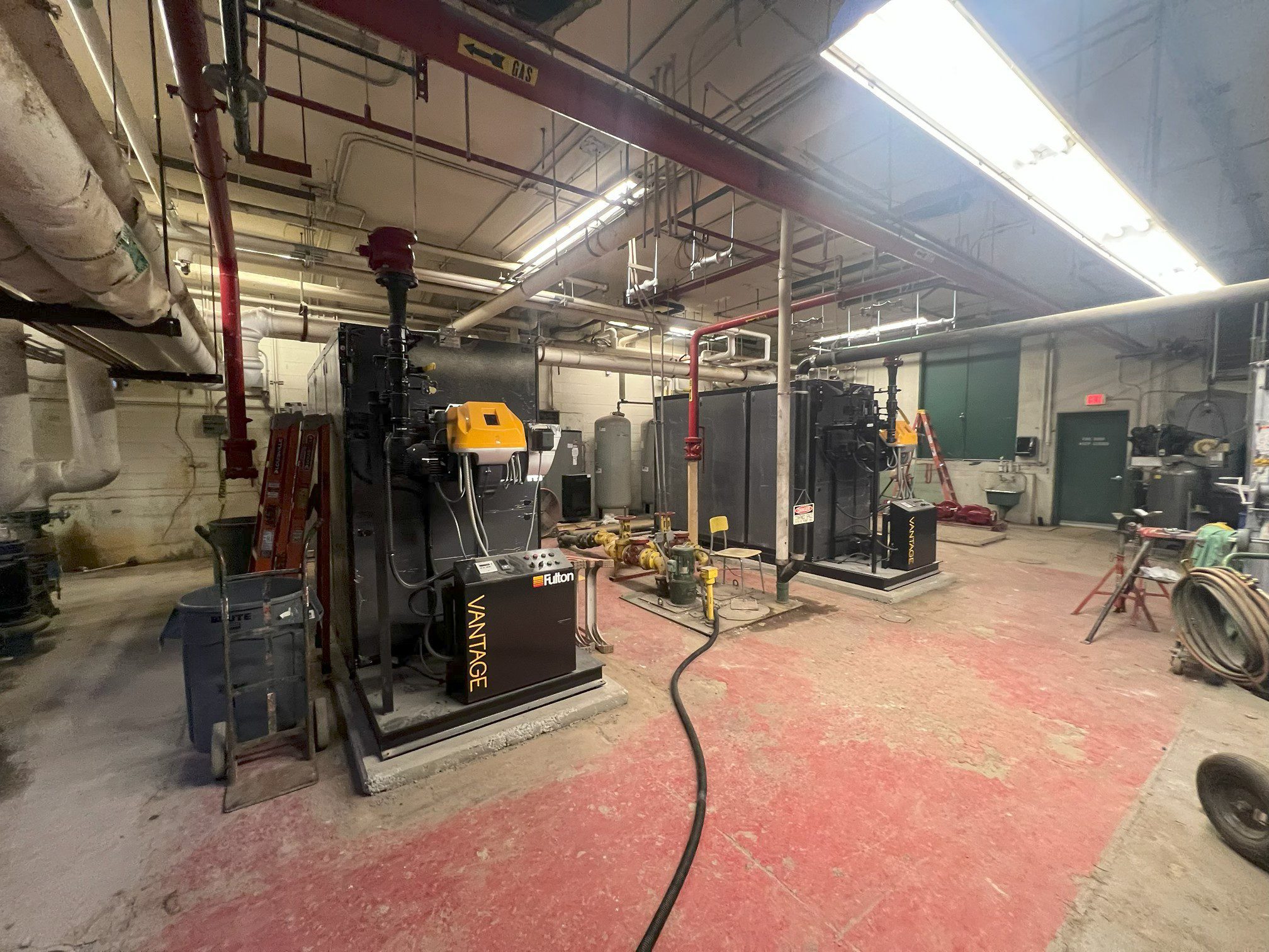 HS Boiler Room with new boiler